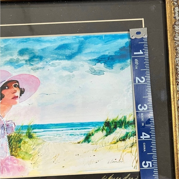 W. Burden Portrait & Landscape Beach Scene Professionally Framed Wall Art Signed - Picture 12 of 13